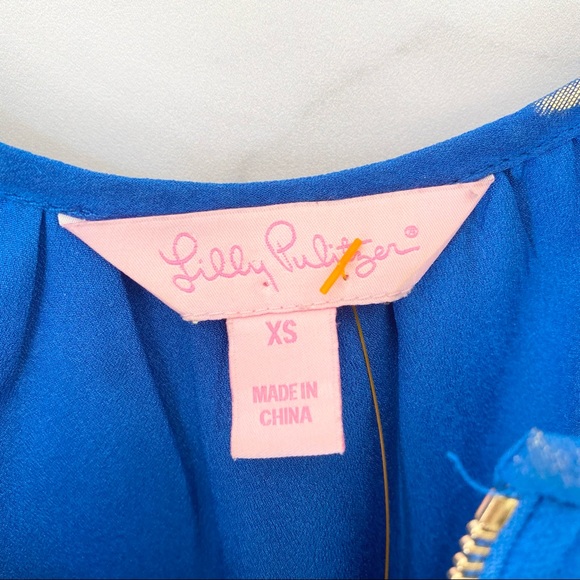 Lilly Pulitzer Chevonne Sleeveless Top Pop The Bubbly Metallic Jacquard - Picture 5 of 8